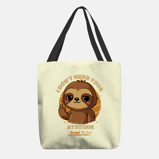 Sloth With Attitude-None-Basic Tote-Bag-Trendlory