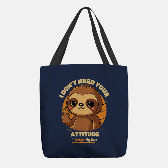 Sloth With Attitude-None-Basic Tote-Bag-Trendlory