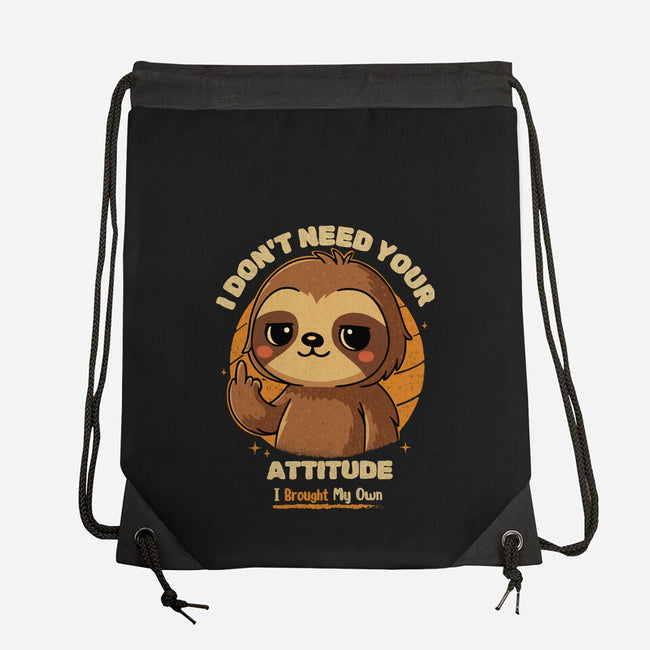 Sloth With Attitude-None-Drawstring-Bag-Trendlory