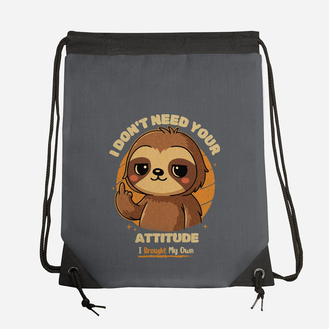 Sloth With Attitude-None-Drawstring-Bag-Trendlory