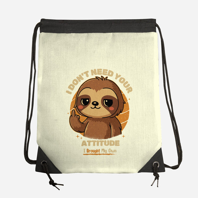 Sloth With Attitude-None-Drawstring-Bag-Trendlory
