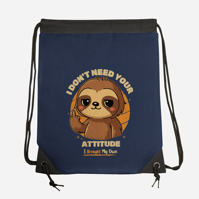 Sloth With Attitude-None-Drawstring-Bag-Trendlory