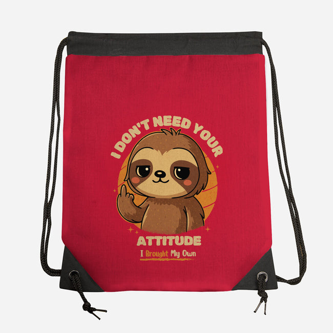 Sloth With Attitude-None-Drawstring-Bag-Trendlory