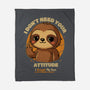 Sloth With Attitude-None-Fleece-Blanket-Trendlory