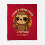 Sloth With Attitude-None-Fleece-Blanket-Trendlory