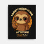 Sloth With Attitude-None-Stretched-Canvas-Trendlory