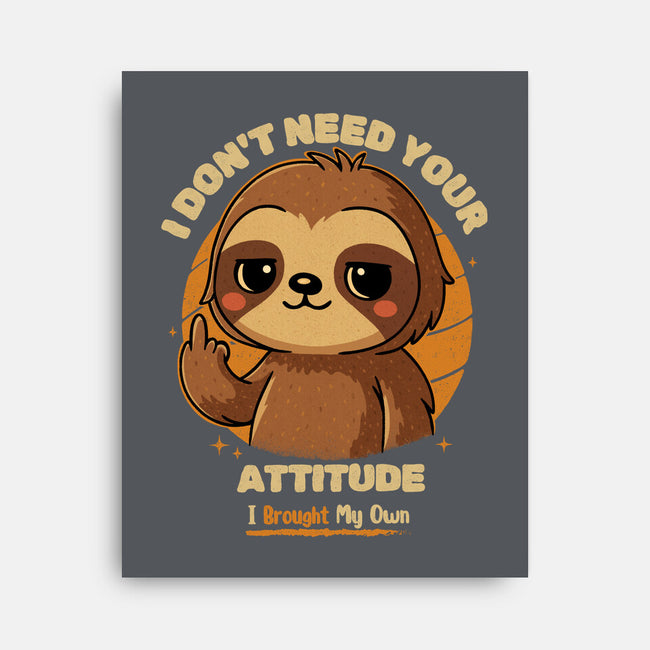 Sloth With Attitude-None-Stretched-Canvas-Trendlory