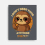 Sloth With Attitude-None-Stretched-Canvas-Trendlory