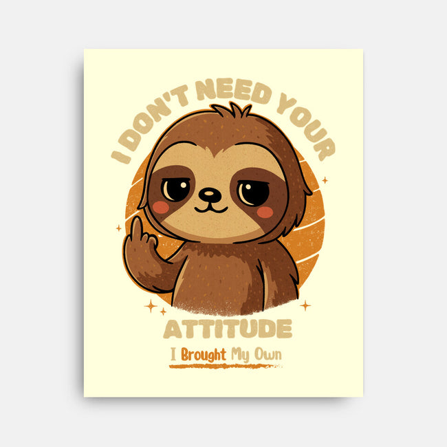 Sloth With Attitude-None-Stretched-Canvas-Trendlory