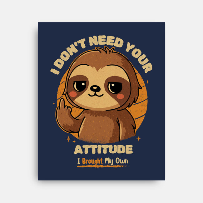 Sloth With Attitude-None-Stretched-Canvas-Trendlory