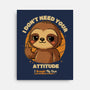 Sloth With Attitude-None-Stretched-Canvas-Trendlory