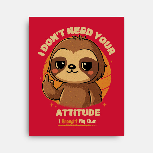 Sloth With Attitude-None-Stretched-Canvas-Trendlory