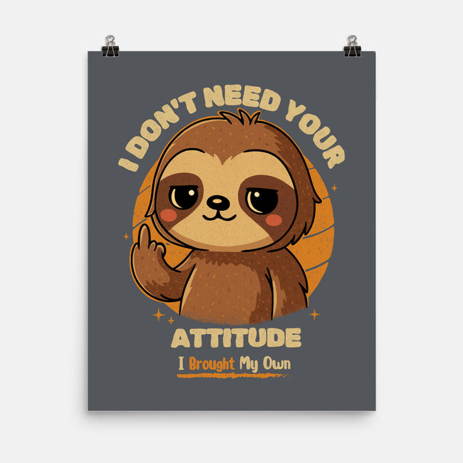 Sloth With Attitude-None-Matte-Poster-Trendlory
