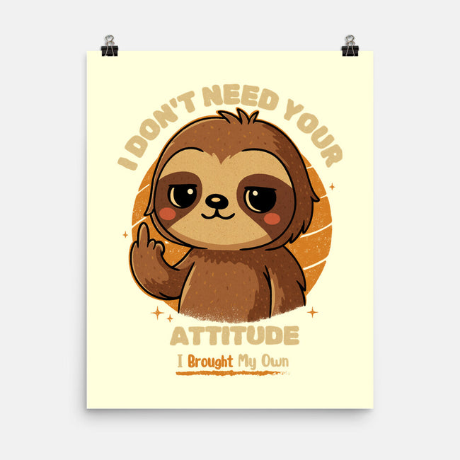 Sloth With Attitude-None-Matte-Poster-Trendlory