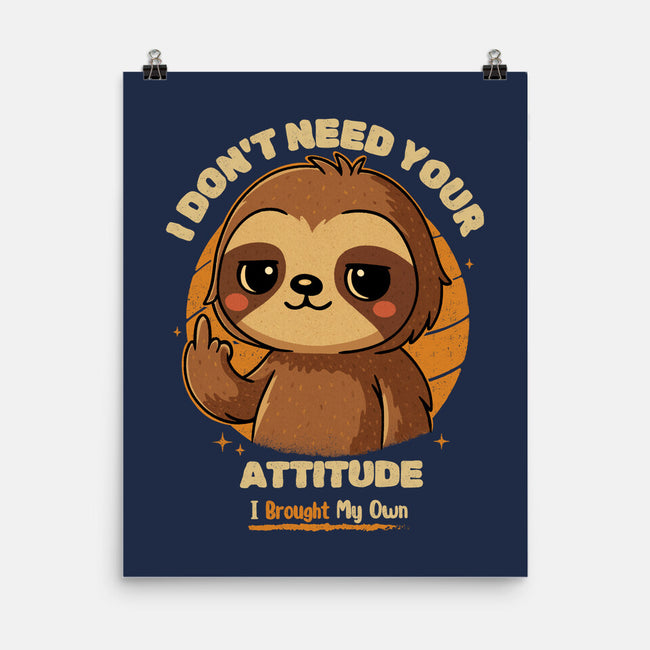 Sloth With Attitude-None-Matte-Poster-Trendlory