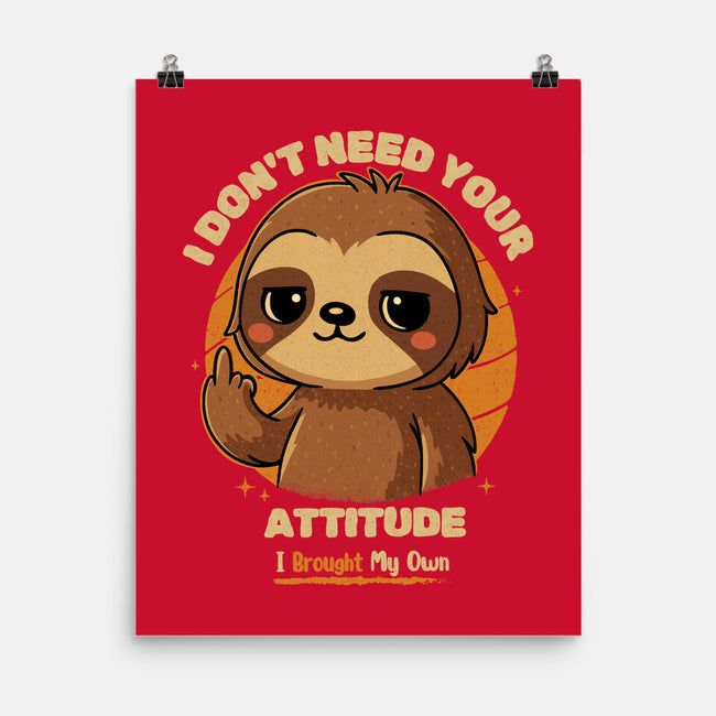 Sloth With Attitude-None-Matte-Poster-Trendlory