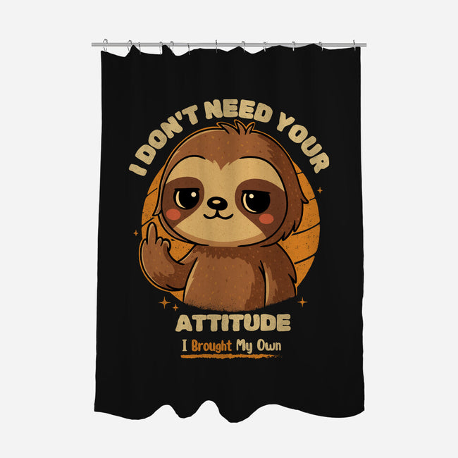 Sloth With Attitude-None-Polyester-Shower Curtain-Trendlory
