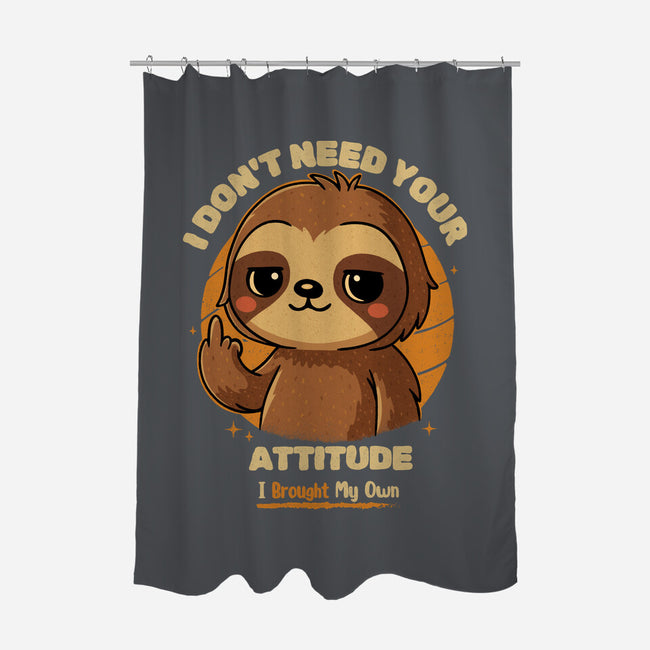 Sloth With Attitude-None-Polyester-Shower Curtain-Trendlory
