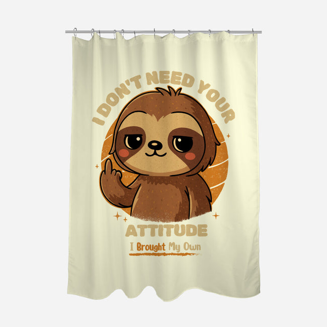 Sloth With Attitude-None-Polyester-Shower Curtain-Trendlory