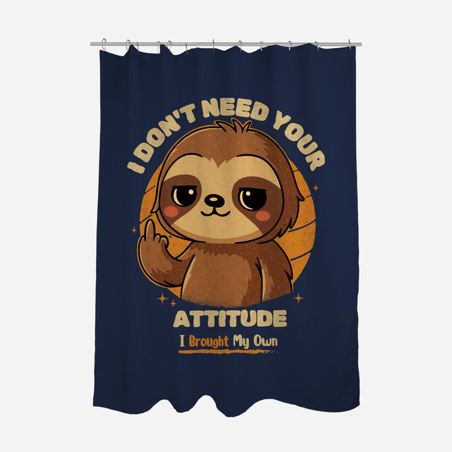 Sloth With Attitude-None-Polyester-Shower Curtain-Trendlory