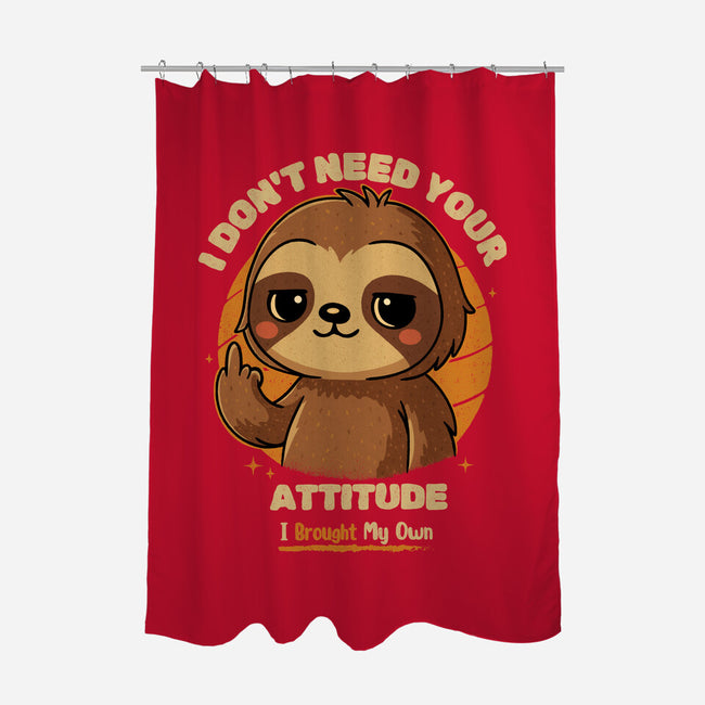 Sloth With Attitude-None-Polyester-Shower Curtain-Trendlory