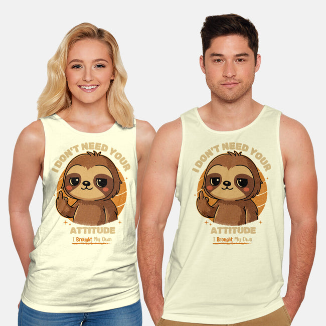 Sloth With Attitude-Unisex-Basic-Tank-Trendlory