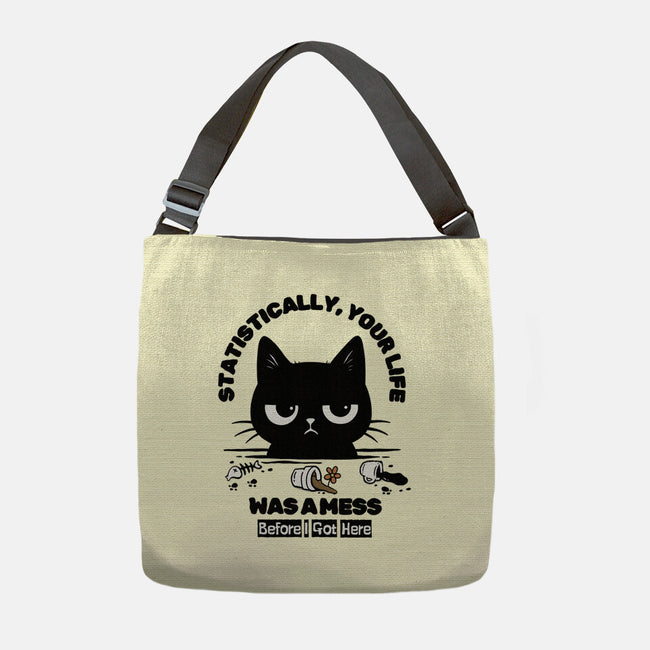 Statistically Your Life Was A Mess-None-Adjustable Tote-Bag-Trendlory