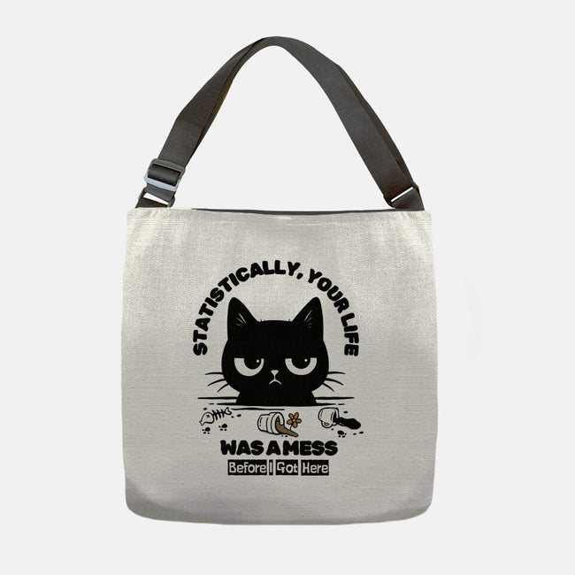 Statistically Your Life Was A Mess-None-Adjustable Tote-Bag-Trendlory