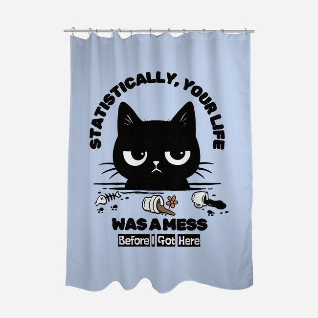 Statistically Your Life Was A Mess-None-Polyester-Shower Curtain-Trendlory
