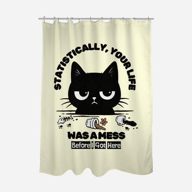 Statistically Your Life Was A Mess-None-Polyester-Shower Curtain-Trendlory