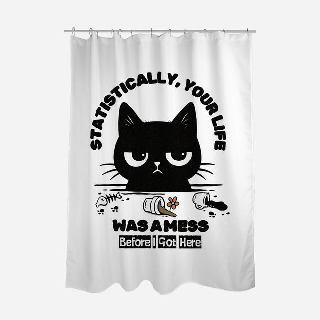 Statistically Your Life Was A Mess-None-Polyester-Shower Curtain-Trendlory