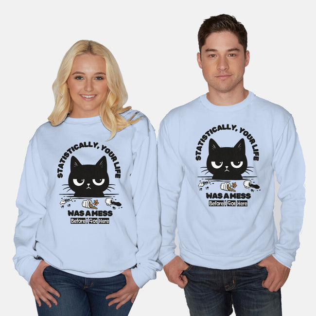 Statistically Your Life Was A Mess-Unisex-Crew Neck-Sweatshirt-Trendlory