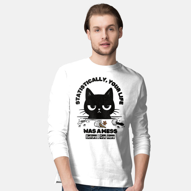 Statistically Your Life Was A Mess-Mens-Long Sleeved-Tee-Trendlory