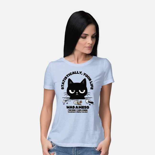 Statistically Your Life Was A Mess-Womens-Basic-Tee-Trendlory