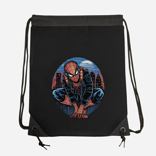 Big City Crawler-None-Drawstring-Bag-glitchygorilla