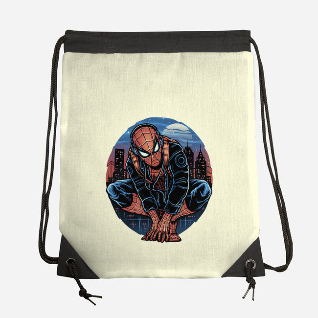Big City Crawler-None-Drawstring-Bag-glitchygorilla