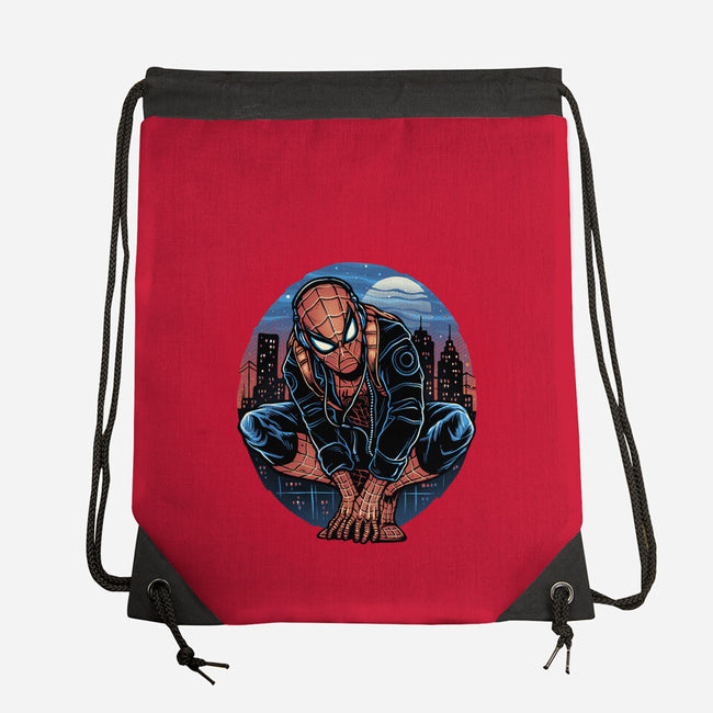 Big City Crawler-None-Drawstring-Bag-glitchygorilla