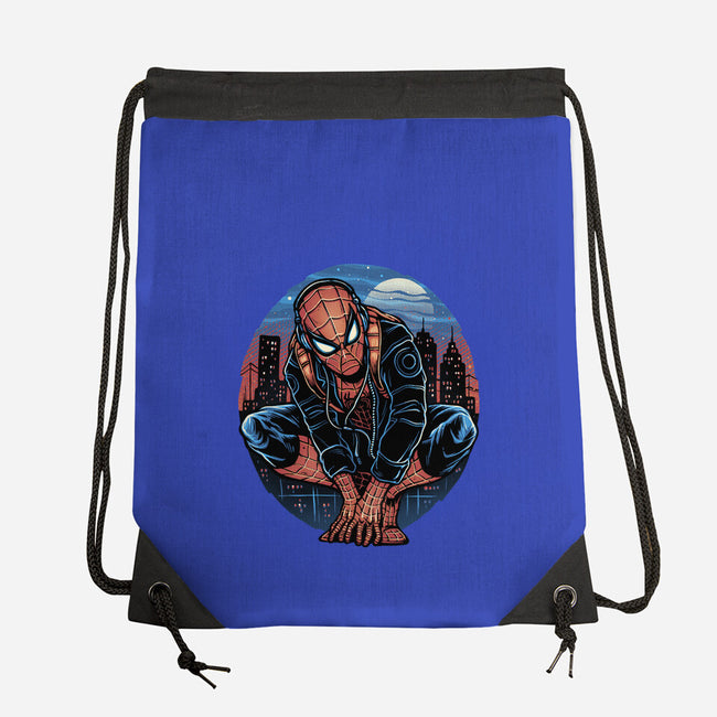 Big City Crawler-None-Drawstring-Bag-glitchygorilla