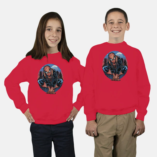 Big City Crawler-Youth-Crew Neck-Sweatshirt-glitchygorilla