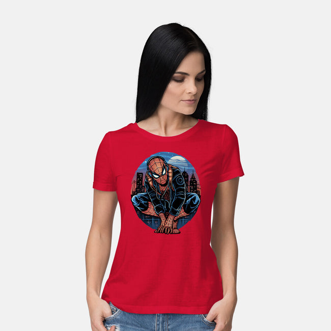 Big City Crawler-Womens-Basic-Tee-glitchygorilla