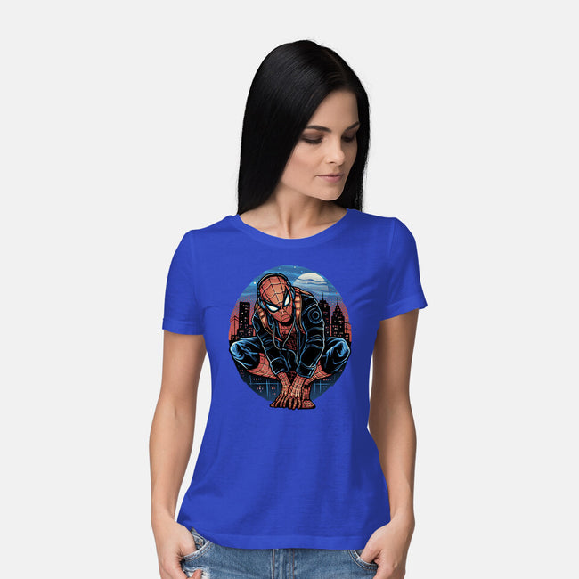 Big City Crawler-Womens-Basic-Tee-glitchygorilla