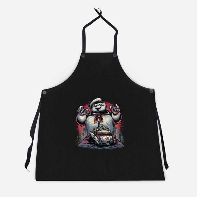 Spooky Encounter-Unisex-Kitchen-Apron-glitchygorilla