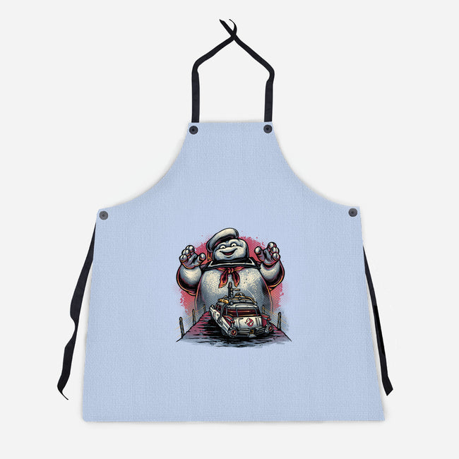 Spooky Encounter-Unisex-Kitchen-Apron-glitchygorilla