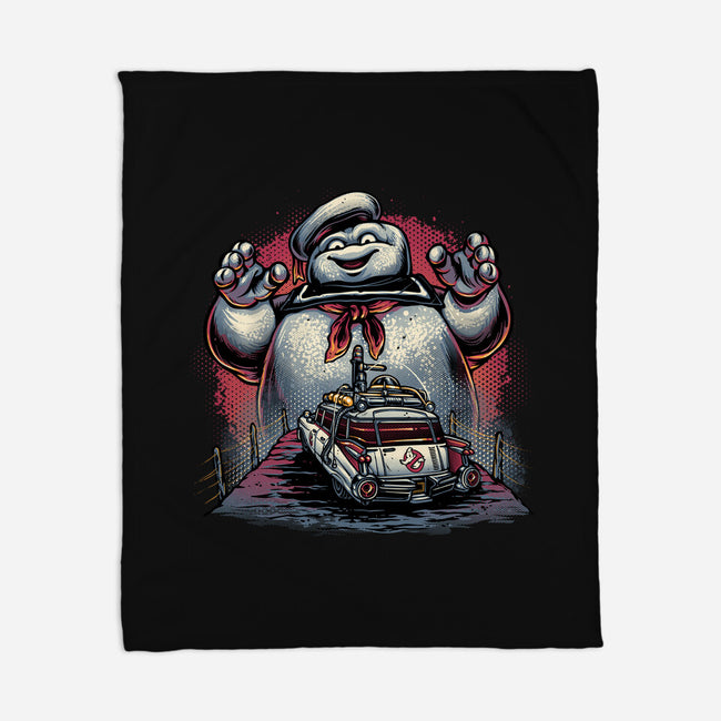 Spooky Encounter-None-Fleece-Blanket-glitchygorilla