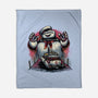 Spooky Encounter-None-Fleece-Blanket-glitchygorilla