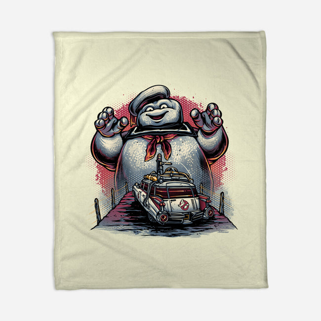 Spooky Encounter-None-Fleece-Blanket-glitchygorilla
