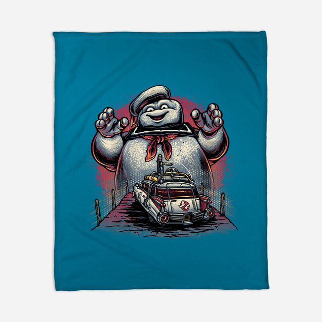 Spooky Encounter-None-Fleece-Blanket-glitchygorilla
