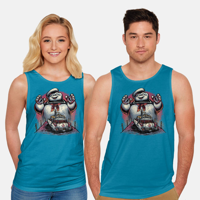 Spooky Encounter-Unisex-Basic-Tank-glitchygorilla