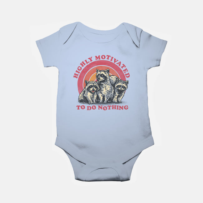 Highly Motivated To Do Nothing-Baby-Basic-Onesie-glitchygorilla