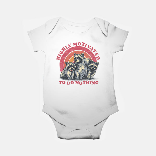 Highly Motivated To Do Nothing-Baby-Basic-Onesie-glitchygorilla